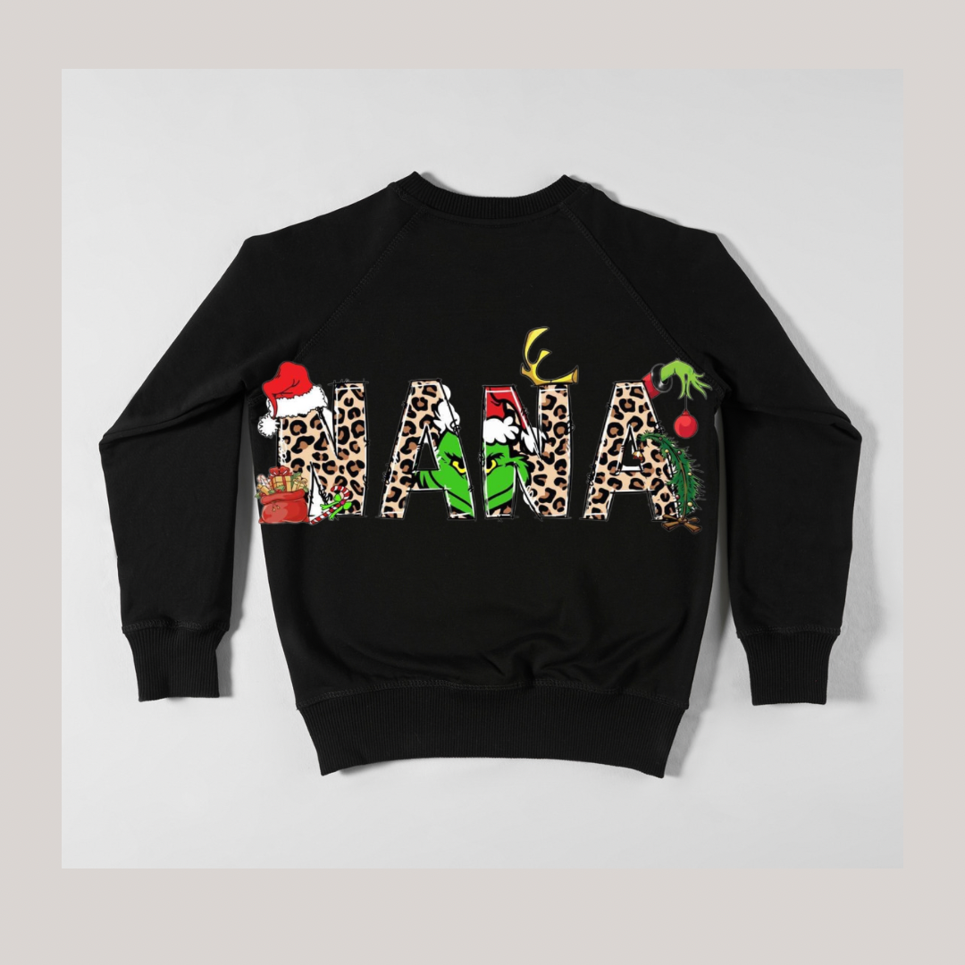 Grinch Christmas Nana Sweater