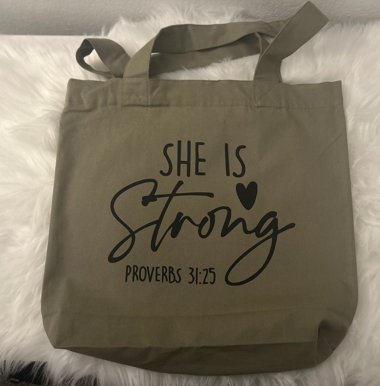She Is Strong Tote Bag