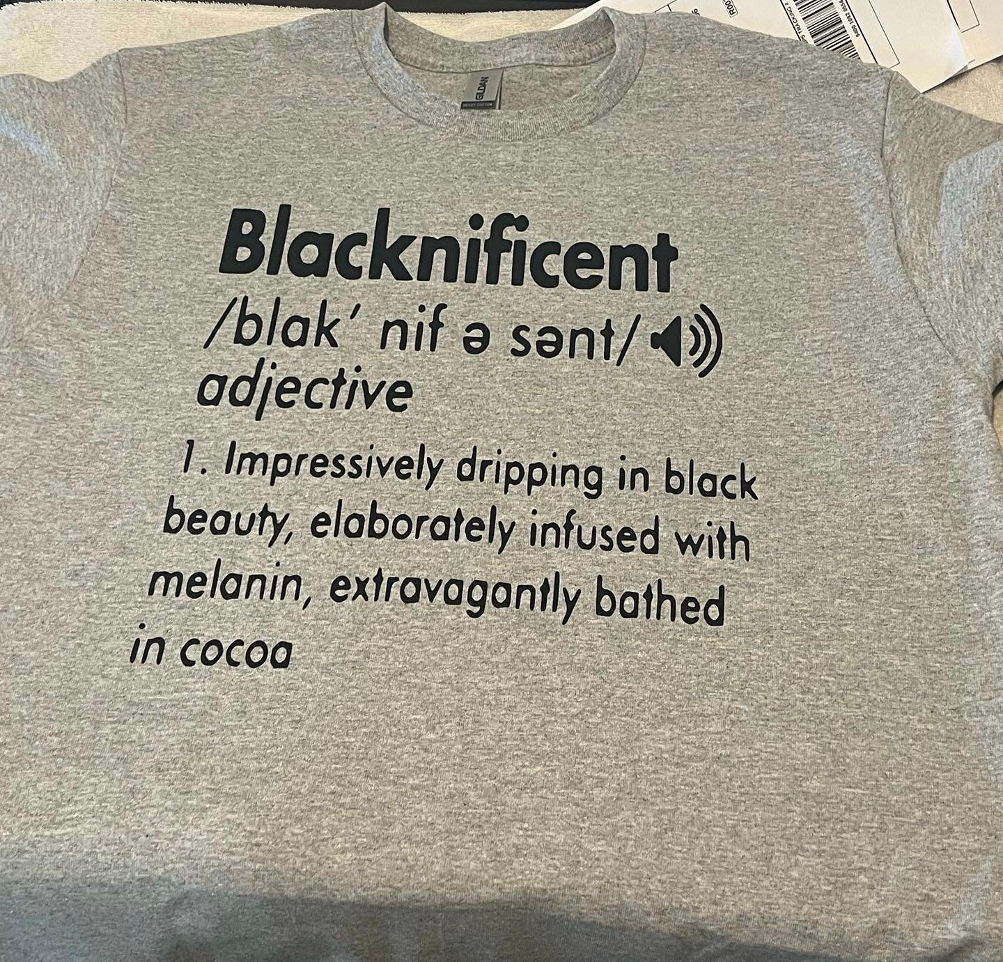 "Blacknificent" Short Sleeved T-Shirt