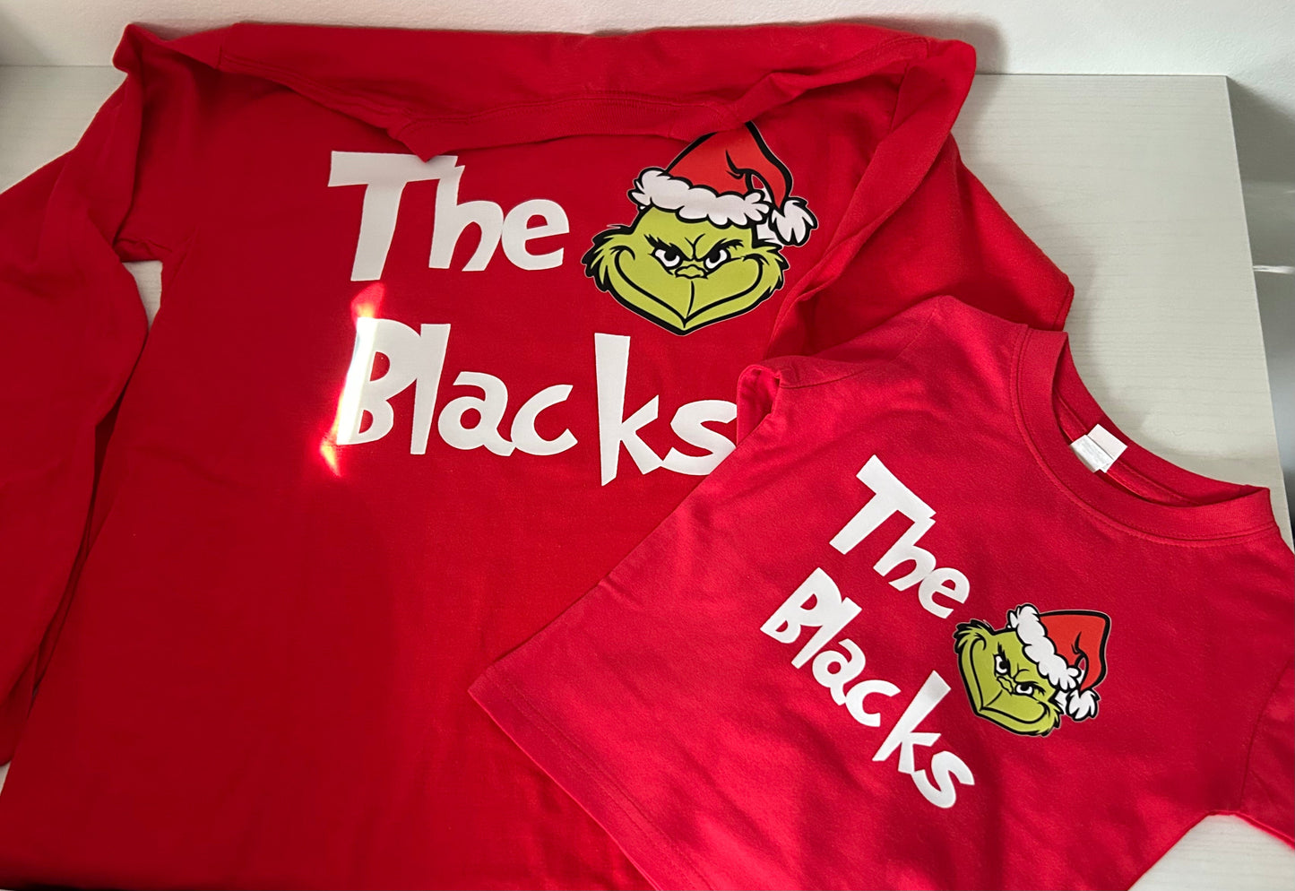 Grinch Christmas Custom Name Tee (Kids)