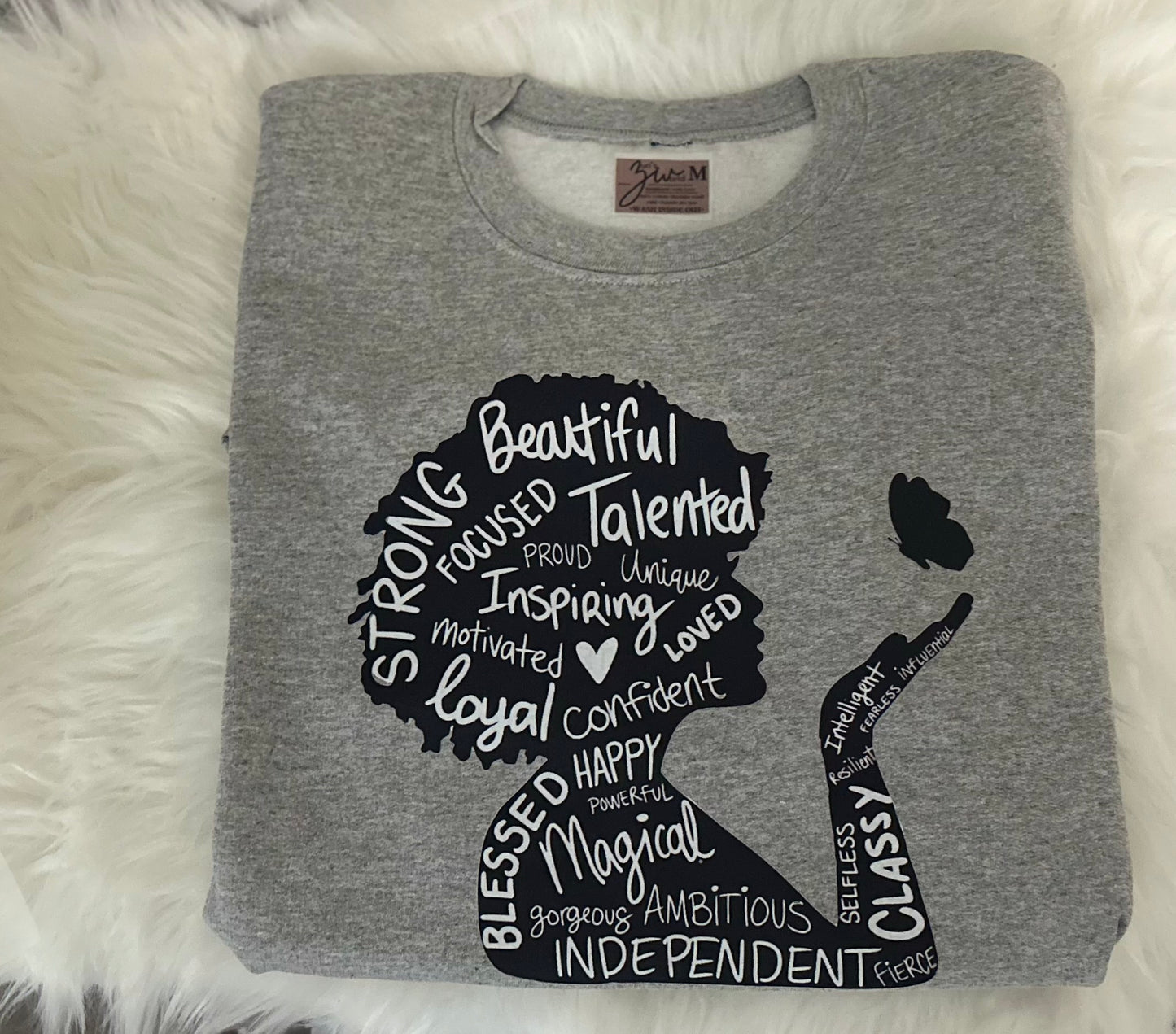 Black Woman and Butterfly Tee