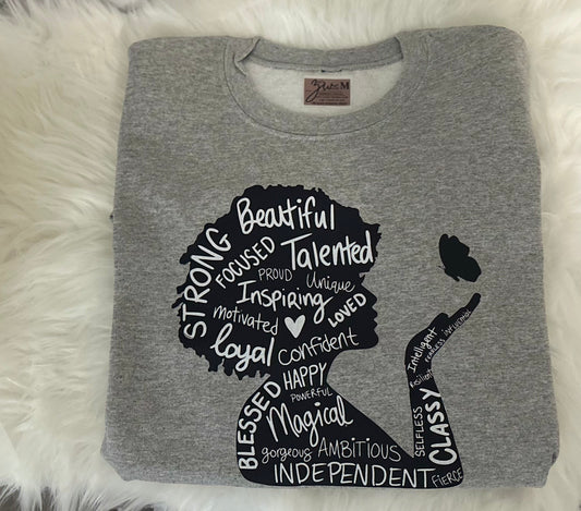 Black Woman and Butterfly Tee