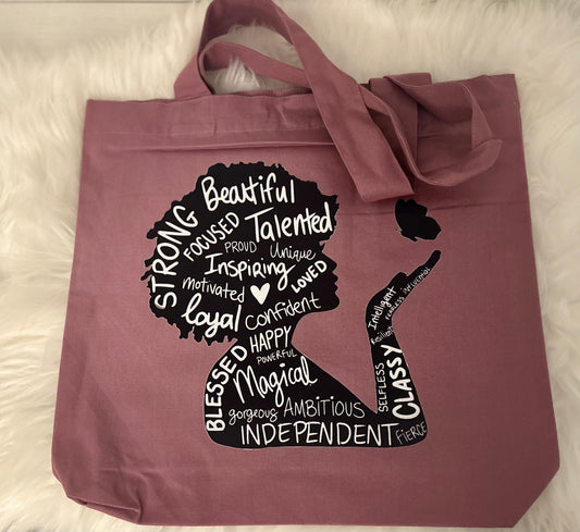 Butterly Woman Tote Bag